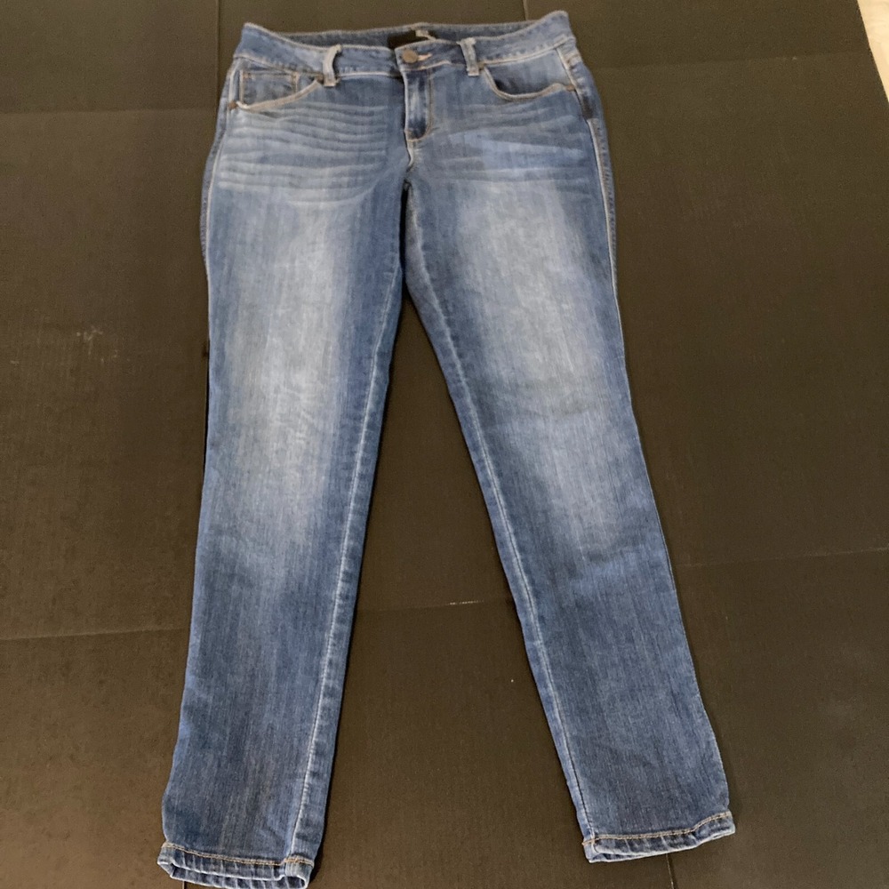 1822 Denim Womens Jeans, Mid Rise Skinny Stretch, Denim Blue, Fade,Size 30